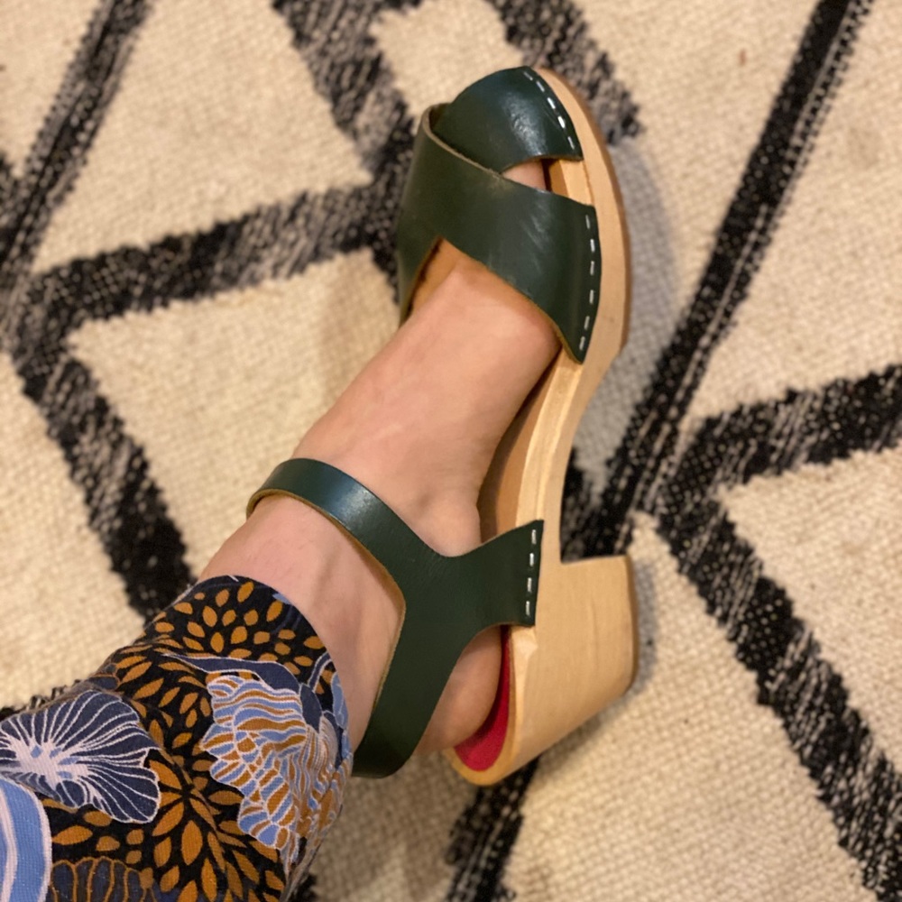 Green Mirja Hasbeens clog sandals size 39